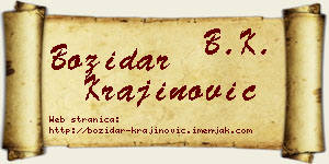Božidar Krajinović vizit kartica